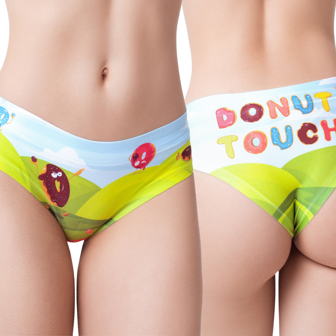 New Brand Eat Me Daddy Funny Donuts Print Briefs for Women Sexy