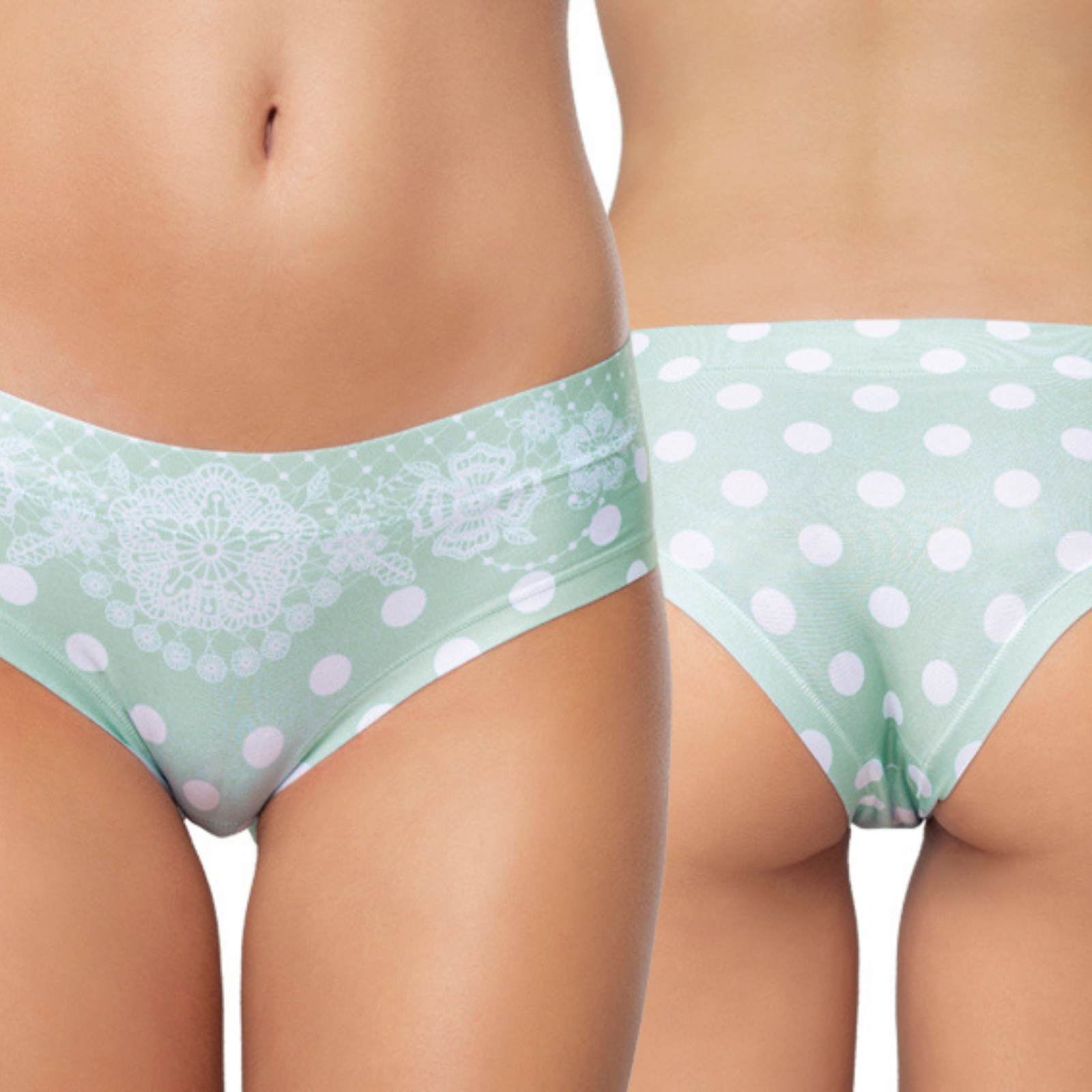 memème POLKA DOT - Gossamer Green - PANTY for Women