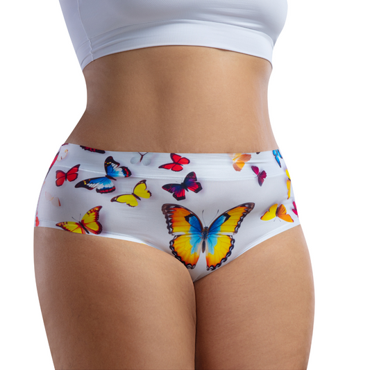 mememe BUTTERFLY– Vivid - QUEEN SIZE - HIGH WAISTED BRIEF Panty for Women - memème