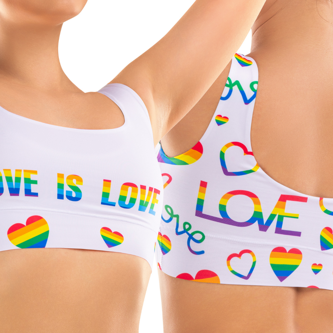 mememe PRIDE - White Love - CROP TOP for Women - memème