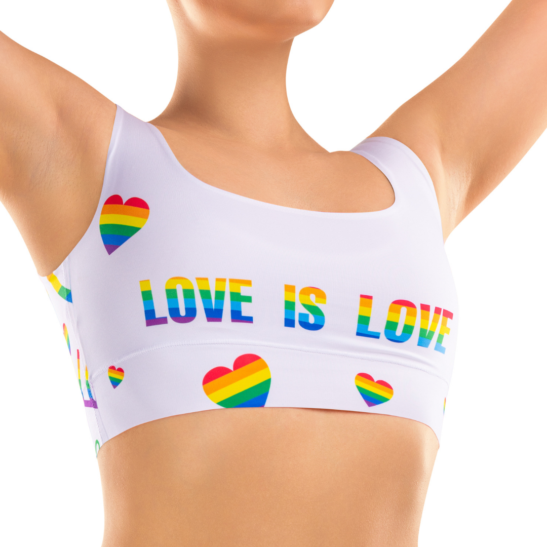 mememe PRIDE - White Love - CROP TOP for Women - memème